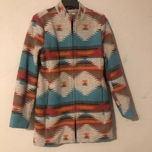 - Navajo print Mid length coat